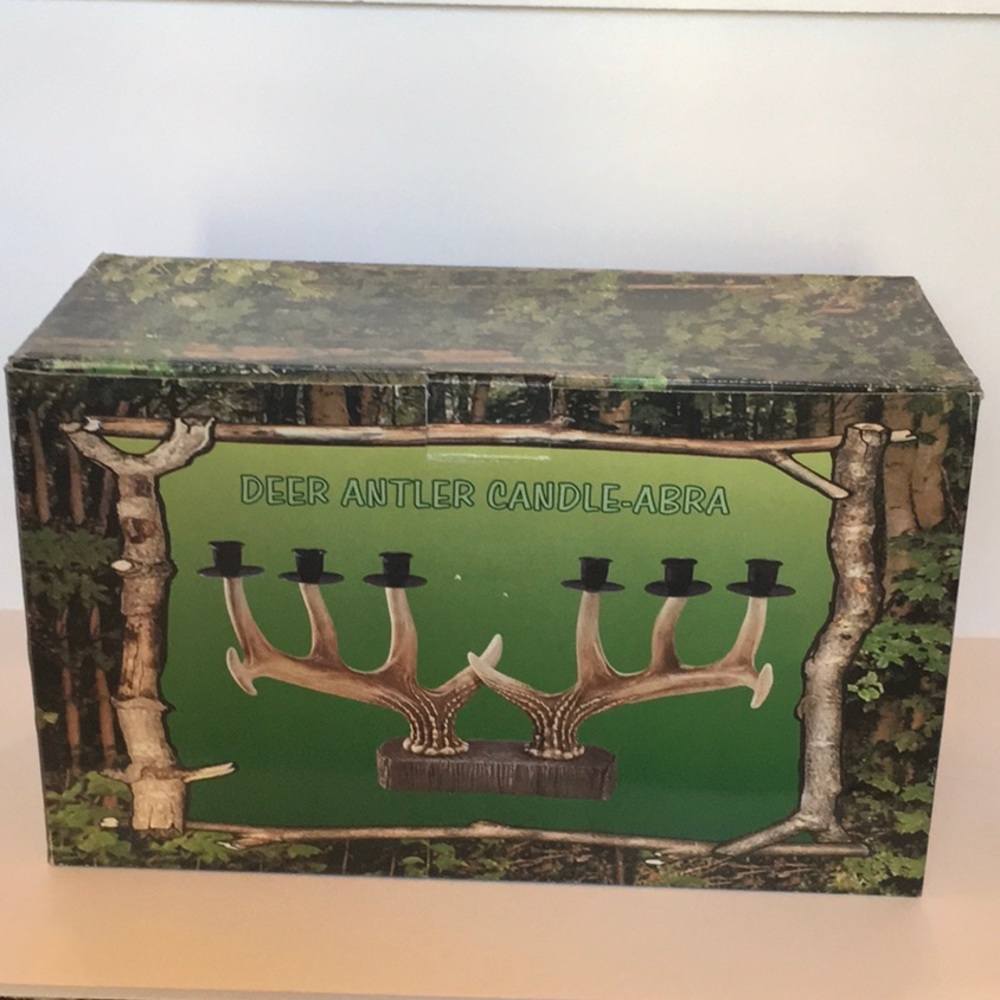 Deer Antler Candleabra - Rustic Antler Finish
